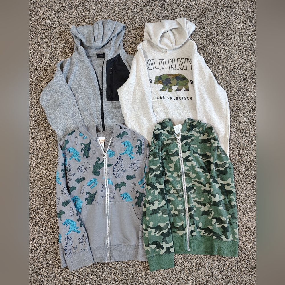 Boys Hoodie Lot size 7/8 Jumping Beans‎ Athletic Works Old Navy Fall Bundle